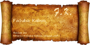 Faluba Kabos névjegykártya